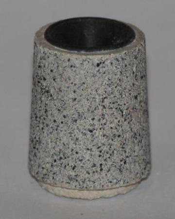 Miniaturbeton Papierkorb, grau, Granit