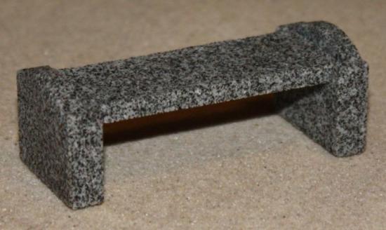Miniaturbeton Gartenbank Granit hellgrau