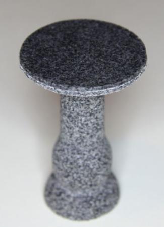 Miniaturbeton runder Stehtisch Granit grau