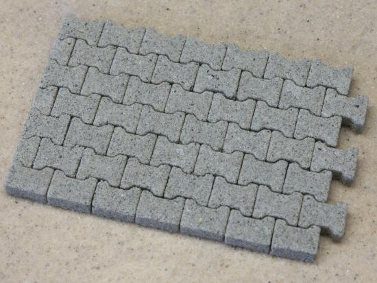 Miniaturbeton H-Verbundpflaster grau