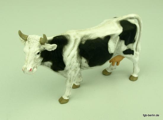 Preiser Elastolin Kuh stehend, schwarz-weiß