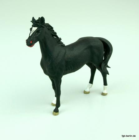 Preiser Elastolin Pferd stehend, schwarz