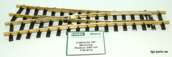 THIEL Y-Weiche Messing, 20°, R = 200 cm