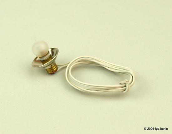 BB Fassung mit Kabel, Reflektor und Glühlampe - 19 Volt