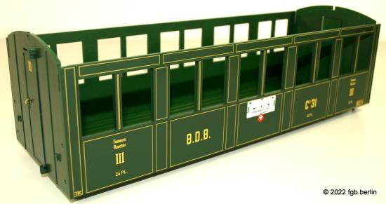 LGB Wagenkasten B.D.B. - C 31 mit Türen