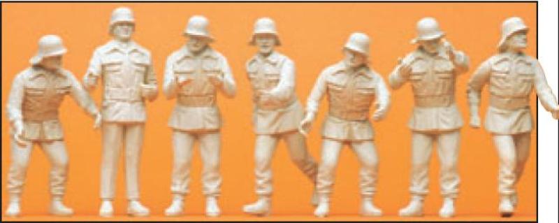Preiser 7 Feuerwehrmänner im Einsatz, BRD um 1985