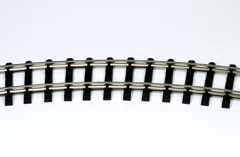 THIEL R= 93 cm, gebogenes Gleis vernickelt
