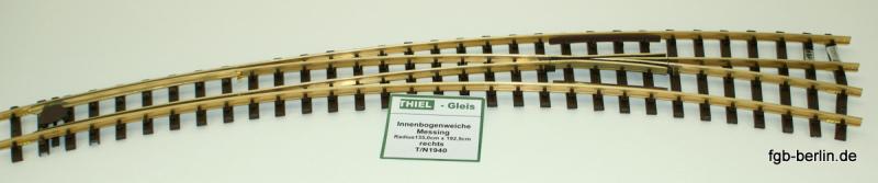 THIEL Innenbogen-Weiche, rechts, R = 135 / 192,5 cm