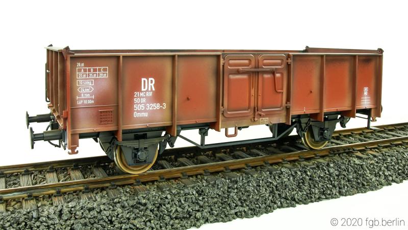 Modelbouw Boerman DR Güterwagen Ommu 40.0 - gealtert